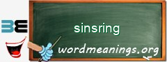 WordMeaning blackboard for sinsring